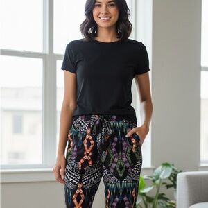 Women’s No Boundaries Cabana Pants Medium Colorful Patterned Pants